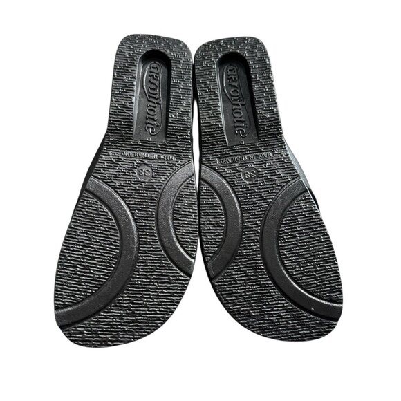 Aerothotic Women’s Comfort Orthotic Flip Flop thong Sandals Black Size 38 8 New - Picture 5 of 6